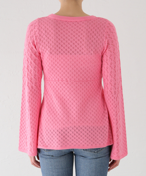 SLOBE citron.（スローブシトロン）の「SLOBE citron. フラワーレースニットカーディガン（カーディガン/ボレロ・レディース・ホワイト/ピンク・FREE）」の15枚目の写真