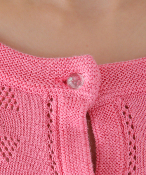 SLOBE citron.（スローブシトロン）の「SLOBE citron. フラワーレースニットカーディガン（カーディガン/ボレロ・レディース・ホワイト/ピンク・FREE）」の20枚目の写真