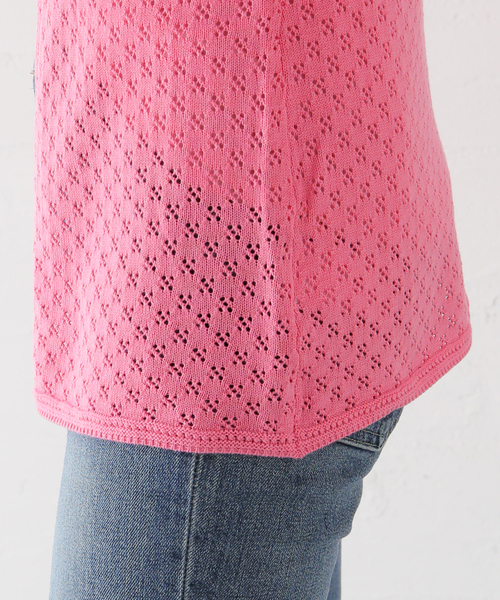 SLOBE citron.（スローブシトロン）の「SLOBE citron. フラワーレースニットカーディガン（カーディガン/ボレロ・レディース・ホワイト/ピンク・FREE）」の21枚目の写真