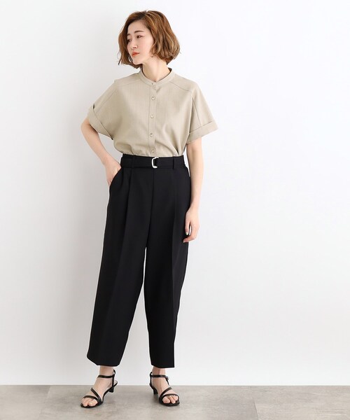 grove（グローブ）の「◇【夏に嬉しい機能付き】麻調シャツ×スカート