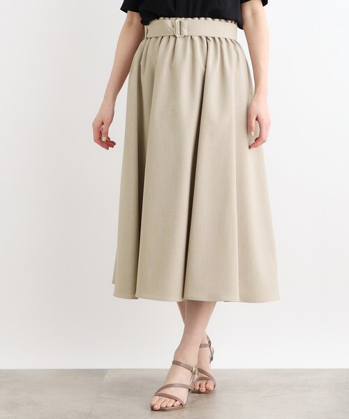 grove（グローブ）の「◆【夏に嬉しい機能付き】麻調シャツ×スカートSET UP（セットアップ・レディース・キャメル/ネイビー/ベージュ・05/04/03/02/01）」の8枚目の写真