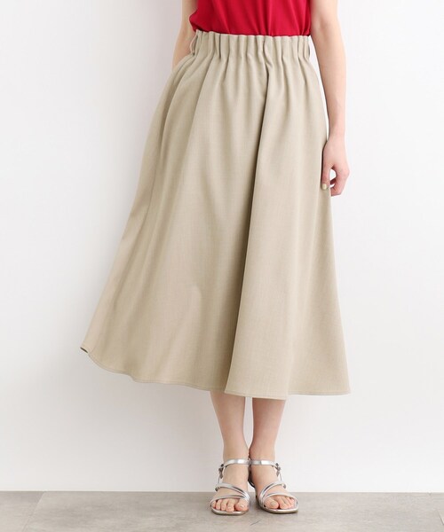 grove（グローブ）の「◆【夏に嬉しい機能付き】麻調シャツ×スカートSET UP（セットアップ・レディース・キャメル/ネイビー/ベージュ・05/04/03/02/01）」の10枚目の写真