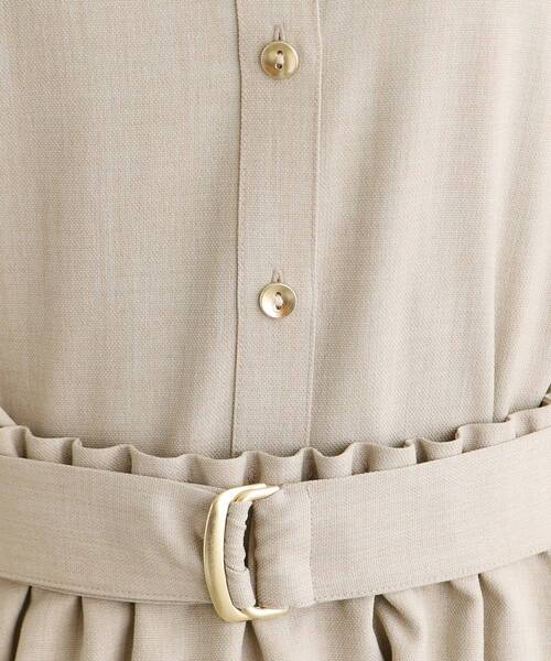 grove（グローブ）の「◆【夏に嬉しい機能付き】麻調シャツ×スカートSET UP（セットアップ・レディース・キャメル/ネイビー/ベージュ・05/04/03/02/01）」の12枚目の写真