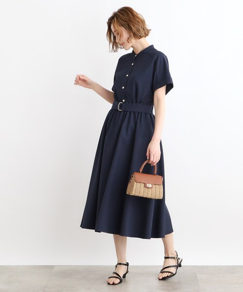 grove（グローブ）の「◇【夏に嬉しい機能付き】麻調シャツ×スカート