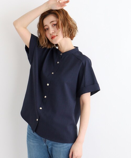 grove（グローブ）の「◆【夏に嬉しい機能付き】麻調シャツ×スカートSET UP（セットアップ・レディース・キャメル/ネイビー/ベージュ・05/04/03/02/01）」の15枚目の写真