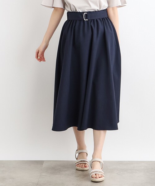 grove（グローブ）の「◆【夏に嬉しい機能付き】麻調シャツ×スカートSET UP（セットアップ・レディース・キャメル/ネイビー/ベージュ・05/04/03/02/01）」の17枚目の写真