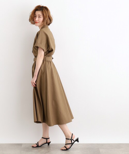 grove（グローブ）の「◆【夏に嬉しい機能付き】麻調シャツ×スカートSET UP（セットアップ・レディース・キャメル/ネイビー/ベージュ・05/04/03/02/01）」の21枚目の写真