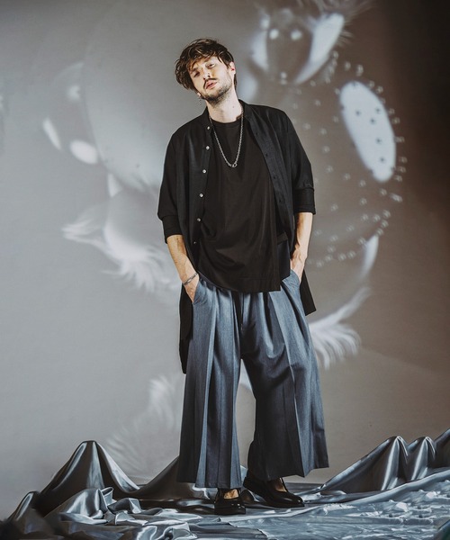 NO ID.(ノーアイディ)の「【NO ID.】Band Collar Changing Long Sheer Shirt / バンド カラー チェンジング ロング シアー シャツ(シャツ/ブラウス・メンズ・ホワイト/ブラック/グレー・1/2)」の19枚目の写真