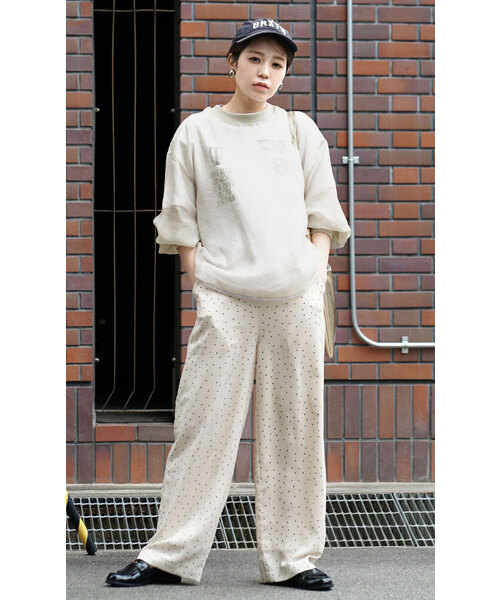 zootie（ズーティー）の「シアー×リブ ロングスリーブプルオーバー（シャツ/ブラウス・レディース・グレイッシュベージュ/ブラック/キャメル・フリー）」の8枚目の写真