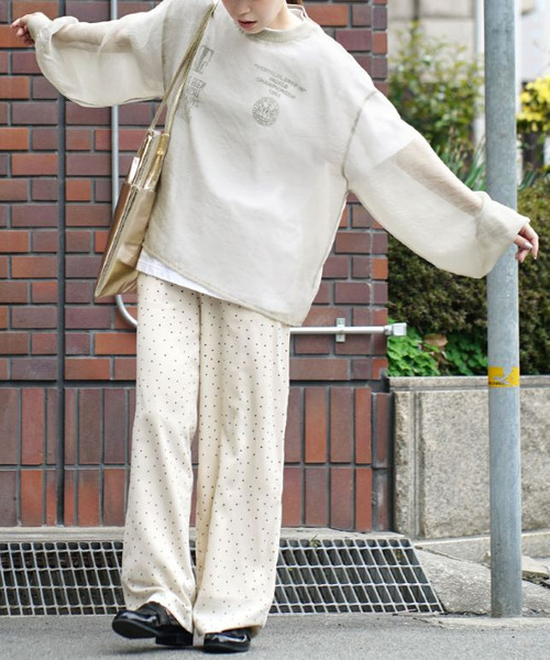 zootie（ズーティー）の「シアー×リブ ロングスリーブプルオーバー（シャツ/ブラウス・レディース・グレイッシュベージュ/ブラック/キャメル・フリー）」の10枚目の写真