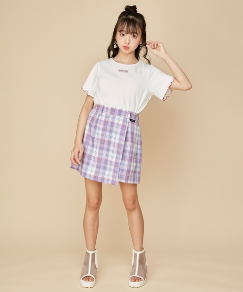 JENNI love（ジェニィラブ）の「【3点セット】ビスチェ付Tシャツ＋ショーパンセット（Tシャツ/カットソー・キッズ・サックスブルー/ラベンダー/ミント/ピンク・130cm/140cm/150cm/160cm）」の10枚目の写真