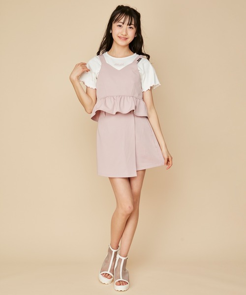 JENNI love（ジェニィラブ）の「【3点セット】ビスチェ付Tシャツ＋ショーパンセット（Tシャツ/カットソー・キッズ・サックスブルー/ラベンダー/ミント/ピンク・130cm/140cm/150cm/160cm）」の11枚目の写真