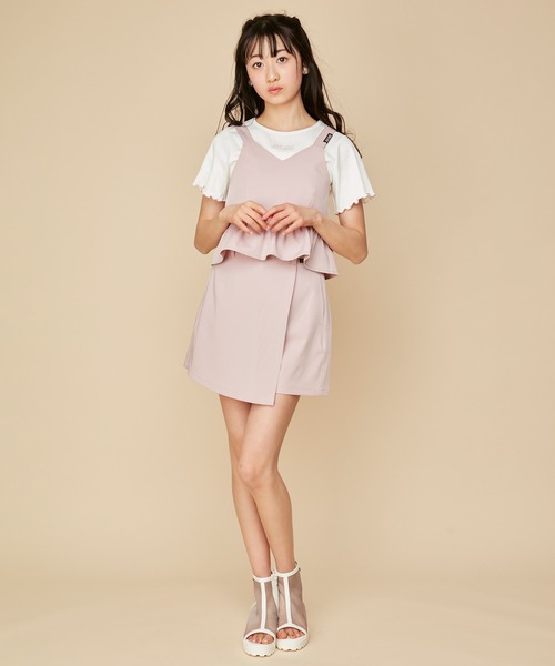 JENNI love（ジェニィラブ）の「【3点セット】ビスチェ付Tシャツ＋ショーパンセット（Tシャツ/カットソー・キッズ・サックスブルー/ラベンダー/ミント/ピンク・130cm/140cm/150cm/160cm）」の12枚目の写真