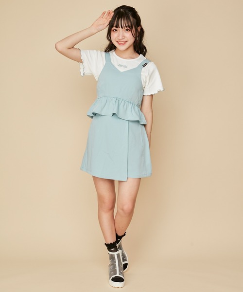 JENNI love（ジェニィラブ）の「【3点セット】ビスチェ付Tシャツ＋ショーパンセット（Tシャツ/カットソー・キッズ・サックスブルー/ラベンダー/ミント/ピンク・130cm/140cm/150cm/160cm）」の15枚目の写真