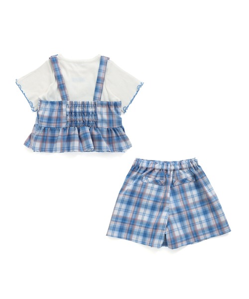 JENNI love（ジェニィラブ）の「【3点セット】ビスチェ付Tシャツ＋ショーパンセット（Tシャツ/カットソー・キッズ・サックスブルー/ラベンダー/ミント/ピンク・130cm/140cm/150cm/160cm）」の18枚目の写真