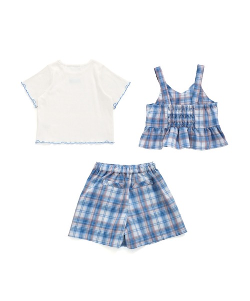 JENNI love（ジェニィラブ）の「【3点セット】ビスチェ付Tシャツ＋ショーパンセット（Tシャツ/カットソー・キッズ・サックスブルー/ラベンダー/ミント/ピンク・130cm/140cm/150cm/160cm）」の20枚目の写真