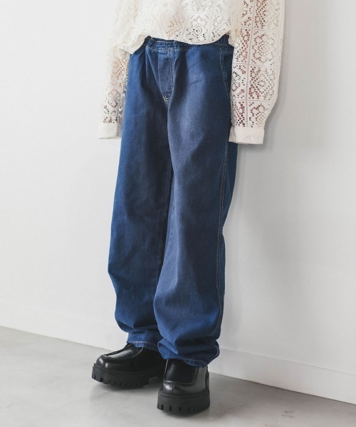 Shoowtime(ショウタイム)の「ビンテージメイクストレートプルオンデニムパンツ(デニムパンツ・メンズ・サックスブルー/ライトブルー/ブラック/グレー/ブルー・MEDIUM/X-LARGE/LARGE)」の13枚目の写真