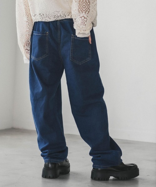 Shoowtime(ショウタイム)の「ビンテージメイクストレートプルオンデニムパンツ(デニムパンツ・メンズ・サックスブルー/ライトブルー/ブラック/グレー/ブルー・MEDIUM/X-LARGE/LARGE)」の15枚目の写真
