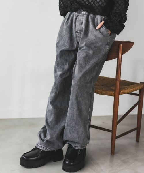 Shoowtime(ショウタイム)の「ビンテージメイクストレートプルオンデニムパンツ(デニムパンツ・メンズ・サックスブルー/ライトブルー/ブラック/グレー/ブルー・MEDIUM/X-LARGE/LARGE)」の17枚目の写真