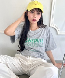 配色ロゴプリントTシャツ