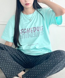 配色ロゴプリントTシャツ