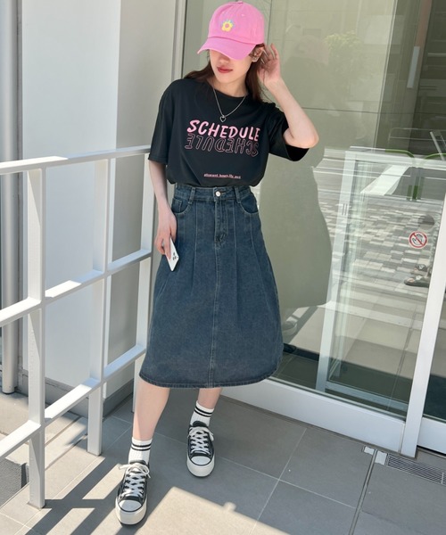 SOLLON.（ソルロン）の「配色ロゴプリントTシャツ（Tシャツ/カットソー・レディース・イエロー/ラベンダー/ブラック/グレー/ホワイト/ミント・FREE）」の13枚目の写真