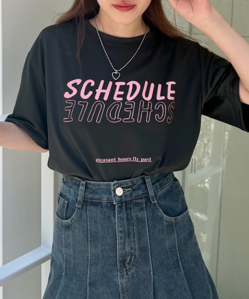 SOLLON.（ソルロン）の「配色ロゴプリントTシャツ（Tシャツ/カットソー・レディース・イエロー/ラベンダー/ブラック/グレー/ホワイト/ミント・FREE）」の11枚目の写真