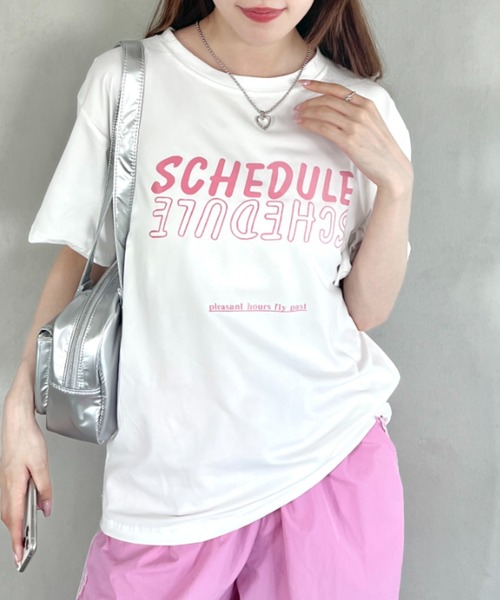 SOLLON.（ソルロン）の「配色ロゴプリントTシャツ（Tシャツ/カットソー・レディース・イエロー/ラベンダー/ブラック/グレー/ホワイト/ミント・FREE）」の8枚目の写真