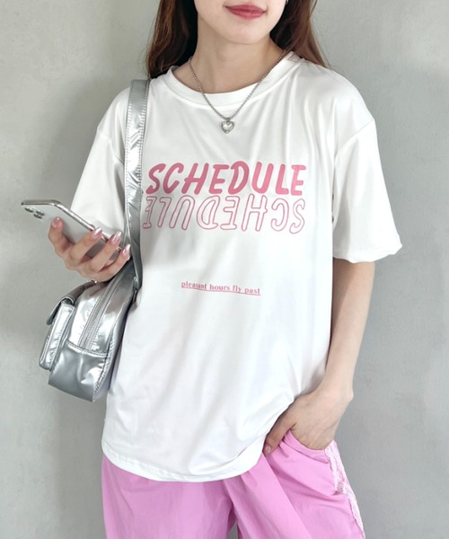 SOLLON.（ソルロン）の「配色ロゴプリントTシャツ（Tシャツ/カットソー・レディース・イエロー/ラベンダー/ブラック/グレー/ホワイト/ミント・FREE）」の7枚目の写真