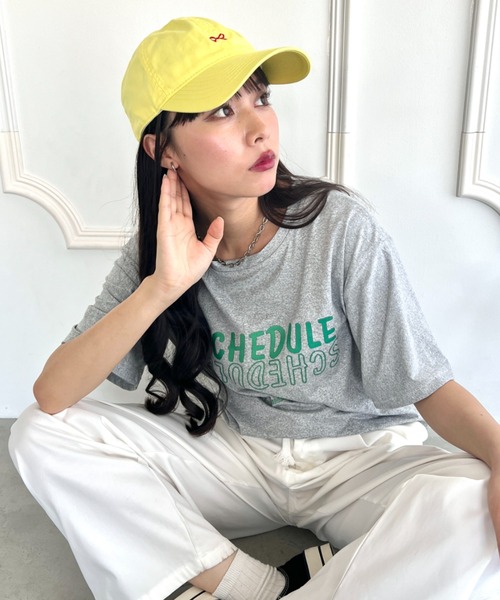 SOLLON.（ソルロン）の「配色ロゴプリントTシャツ（Tシャツ/カットソー・レディース・イエロー/ラベンダー/ブラック/グレー/ホワイト/ミント・FREE）」の16枚目の写真