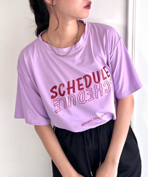 SOLLON.（ソルロン）の「配色ロゴプリントTシャツ（Tシャツ/カットソー・レディース・イエロー/ラベンダー/ブラック/グレー/ホワイト/ミント・FREE）」の19枚目の写真