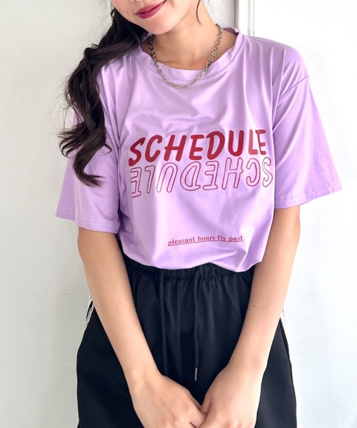 SOLLON.（ソルロン）の「配色ロゴプリントTシャツ（Tシャツ/カットソー・レディース・イエロー/ラベンダー/ブラック/グレー/ホワイト/ミント・FREE）」の20枚目の写真