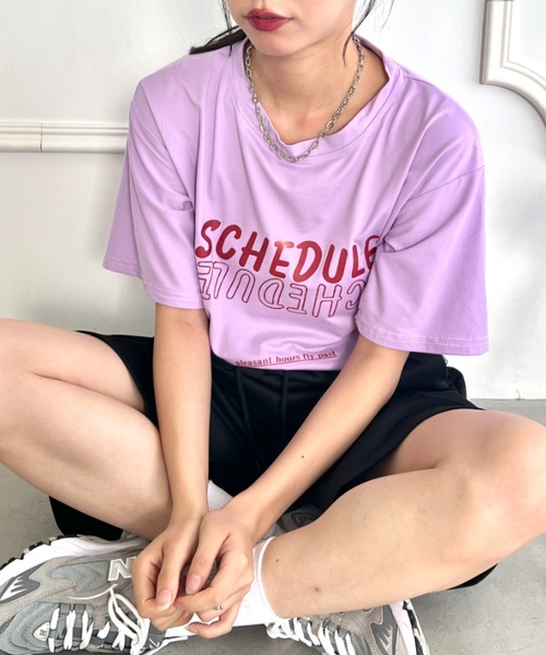 SOLLON.（ソルロン）の「配色ロゴプリントTシャツ（Tシャツ/カットソー・レディース・イエロー/ラベンダー/ブラック/グレー/ホワイト/ミント・FREE）」の21枚目の写真