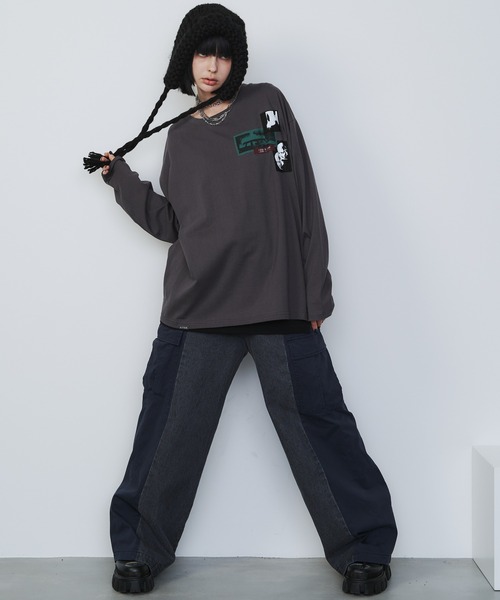 【セール】AIVER カットオフパッチロンTEE（Tシャツ/カットソー）｜AIVER（アイバー）