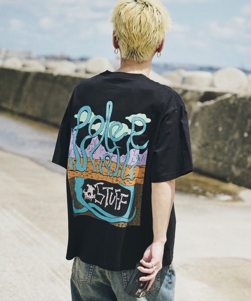 POLeR(ポーラー)の「【POLeR/ポーラー】ROOTBEAST/バックプリントオーバーサイズTシャツ(Tシャツ/カットソー・メンズ・ブラック/ホワイト/ダークグリーン・MEDIUM/LARGE)」の3枚目の写真