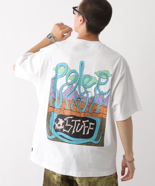 POLeR(ポーラー)の「【POLeR/ポーラー】ROOTBEAST/バックプリントオーバーサイズTシャツ(Tシャツ/カットソー・メンズ・ブラック/ホワイト/ダークグリーン・MEDIUM/LARGE)」の10枚目の写真