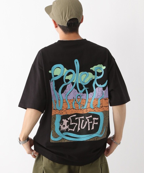 POLeR(ポーラー)の「【POLeR/ポーラー】ROOTBEAST/バックプリントオーバーサイズTシャツ(Tシャツ/カットソー・メンズ・ブラック/ホワイト/ダークグリーン・MEDIUM/LARGE)」の16枚目の写真