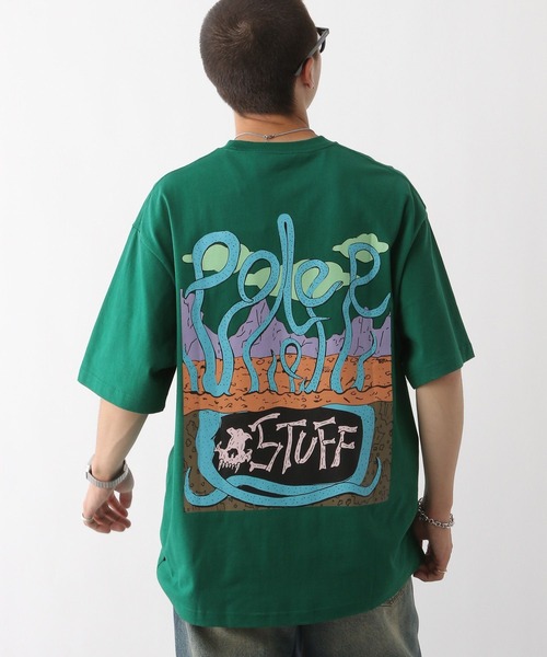 POLeR(ポーラー)の「【POLeR/ポーラー】ROOTBEAST/バックプリントオーバーサイズTシャツ(Tシャツ/カットソー・メンズ・ブラック/ホワイト/ダークグリーン・MEDIUM/LARGE)」の22枚目の写真