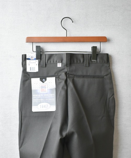 BIG BILL（ビッグビル）の「【IW4】【BIGBILL】PREMIUM REGULAR FIT WORK PANT　ビッグビル　ワークパンツ（チノパンツ・メンズ・グリーン/ブラウン/ネイビー/ベージュ/グレー・30inch/34inch）」の10枚目の写真