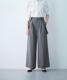 ウォッシャブルサス付ワイドパンツ