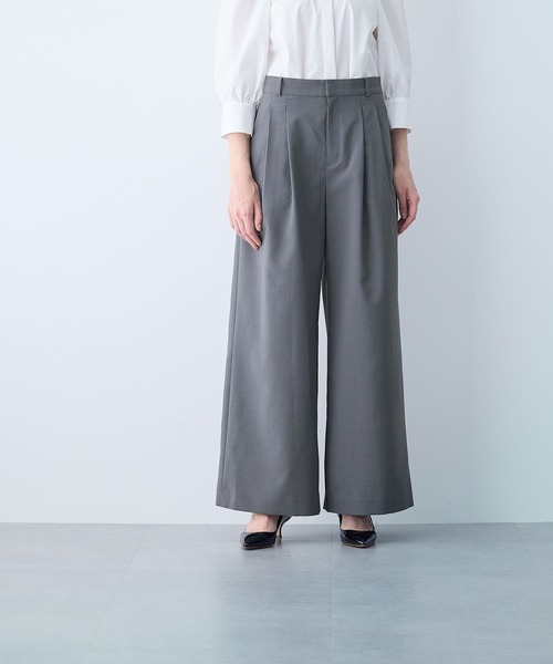 N.O.R.C(ノーク)の「ウォッシャブルサス付ワイドパンツ(スラックス・レディース・カーキ/チャコール/ネイビー・S/M)」の5枚目の写真