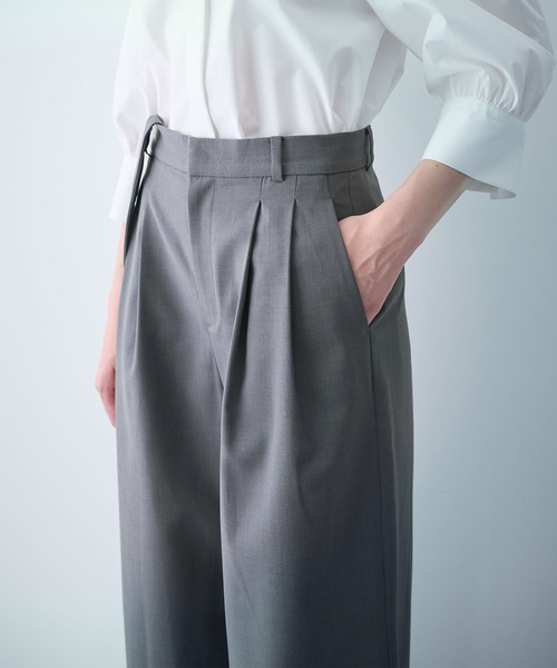 N.O.R.C(ノーク)の「ウォッシャブルサス付ワイドパンツ(スラックス・レディース・カーキ/チャコール/ネイビー・S/M)」の10枚目の写真