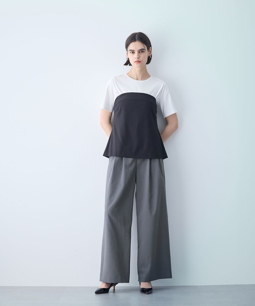 N.O.R.C(ノーク)の「ウォッシャブルサス付ワイドパンツ(スラックス・レディース・カーキ/チャコール/ネイビー・S/M)」の11枚目の写真