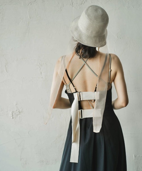 ORIENT MILLINERY（オリエント ミリナリー）の「KAJA【ｶﾊ】シアーリボンブレードクロッシェ（ハット・レディース・ナチュラル/モカ・FREE）」の5枚目の写真