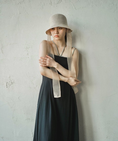 ORIENT MILLINERY（オリエント ミリナリー）の「KAJA【ｶﾊ】シアーリボンブレードクロッシェ（ハット・レディース・ナチュラル/モカ・FREE）」の17枚目の写真