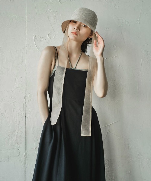 ORIENT MILLINERY（オリエント ミリナリー）の「KAJA【ｶﾊ】シアーリボンブレードクロッシェ（ハット・レディース・ナチュラル/モカ・FREE）」の18枚目の写真