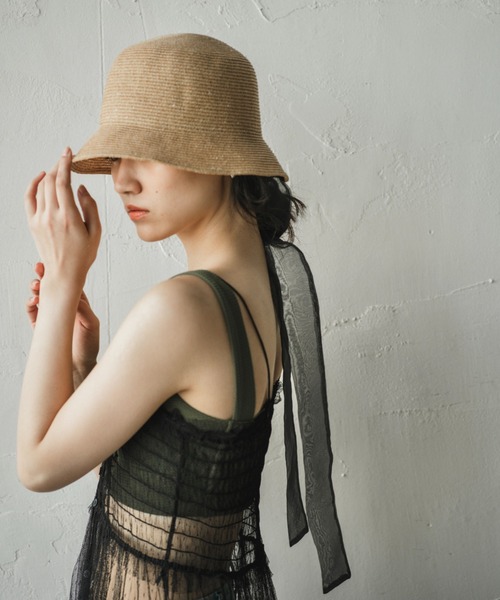 ☆オリエントミリナリー ラフィア透かし編みクロッシェハット