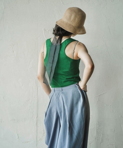 ORIENT MILLINERY（オリエント ミリナリー）の「KAJA【ｶﾊ】シアーリボンブレードクロッシェ（ハット・レディース・ナチュラル/モカ・FREE）」の8枚目の写真