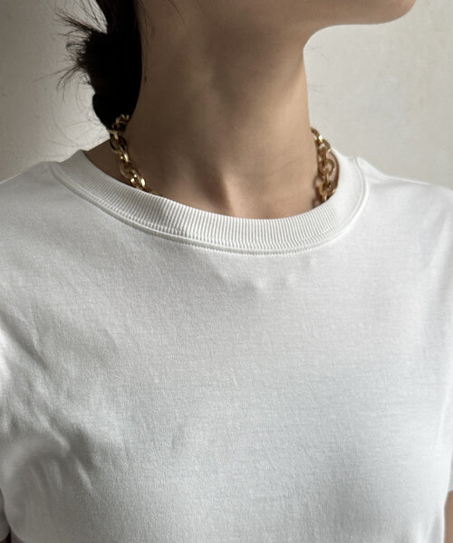 DouDou(ドゥドゥ)の「【WEB限定】チュールビスチェTEE(Tシャツ/カットソー・レディース・ブラック/ダークグレー/アイボリー・FREE)」の7枚目の写真
