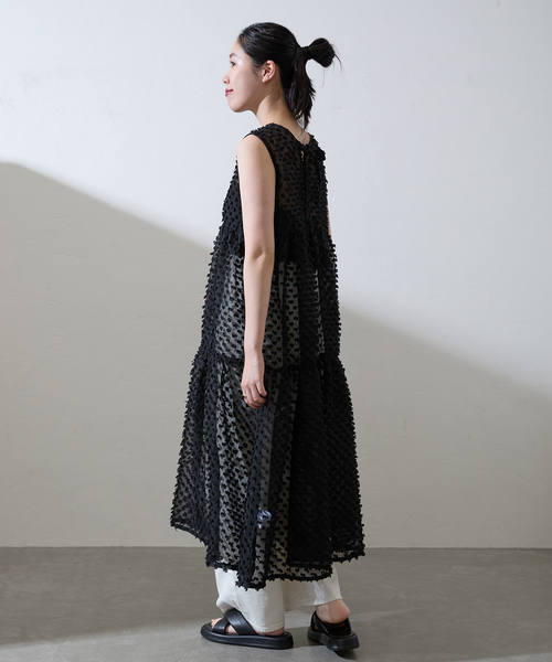 IENA（イエナ）の「TORRAZZO DONNA/トラッゾドンナ 2way dot tiered OP ワンピース 6244-542（ワンピース・レディース・ブラック・FREE）」の3枚目の写真